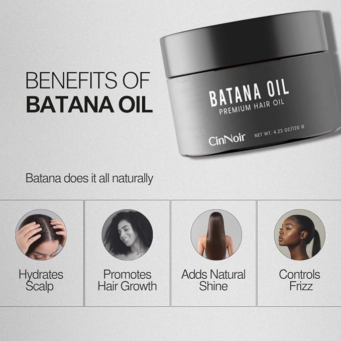 Dr Sebi Batana Oil for Hair Growth - 100% Raw Batana Oil, Organic & Natural, Cold-Pressed Sourced from Honduras, For Thicker & Stronger Hair, 4.23 oz for Men and Women