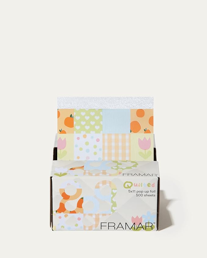 Framar Quilted Hair Foils For Highlighting - Pop Up Hair Foil For Hair Highlighting, Highlight Foils For Hair, Aluminum Foil Sheets, Salon Foils For Hair Stylist, Non Slip 500 Pop Up Foil Sheets