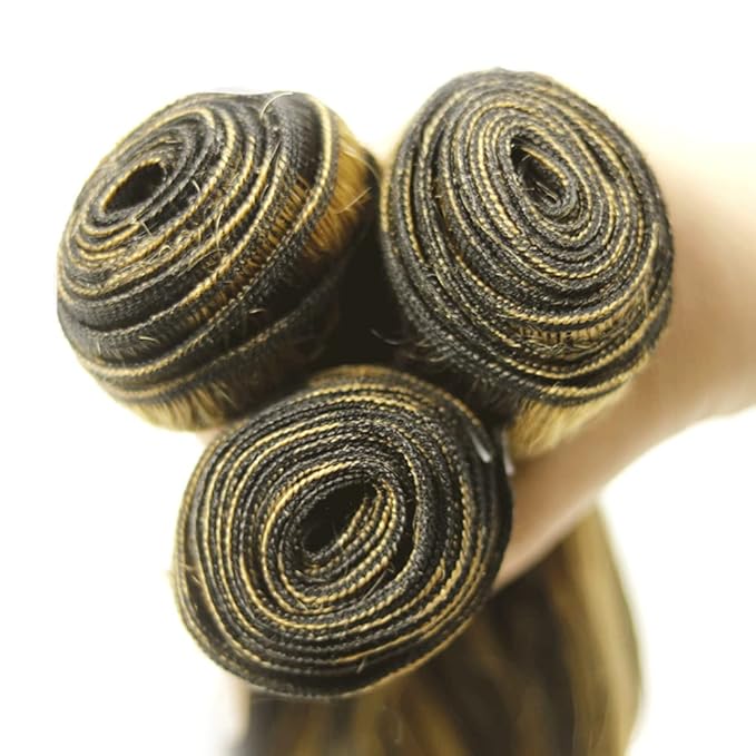 32 32 32 Inch Highlight Human Hair Bundles Blonde Body Wave Bundles Ombre Bundles 2 Tone Black Mixed With Honey Blonde Bundles P1B/27 Human Hair Bundles 100g/Pc