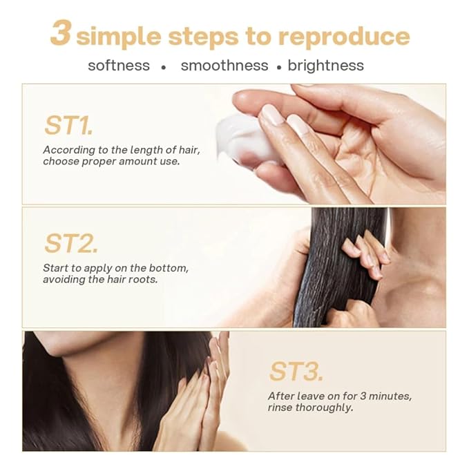 Vitamin B5 & Collagen Hair Mask Deep Repair Treatment for Dry, Damaged Hair Strengthens, Moisturizes, Boosts Volume, Creates Soft, Workable Hold 16.9 Fl Oz