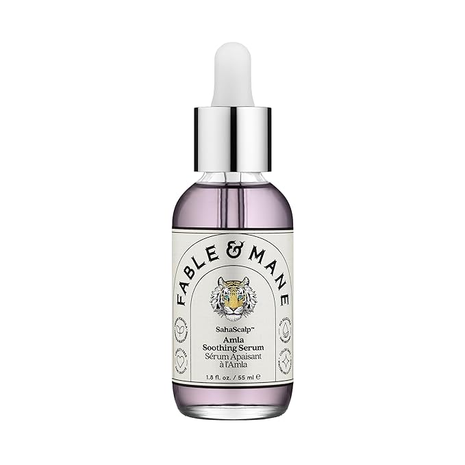 Fable & Mane Amla Soothing Serum with Rosemary Oil Purifies and Balances Irritation. Detox Treatment for Dry, Itchy or Sensitive Scalps