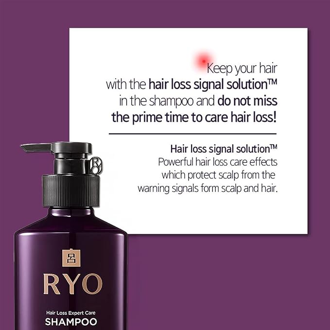 RYO Hair Strength Expert Care Shampoo for Oily Scalp, Moisturizing and Relieving Itchiness for Dryness, Hair Strengthening, Sebum Control, 13.53 Fl Oz.