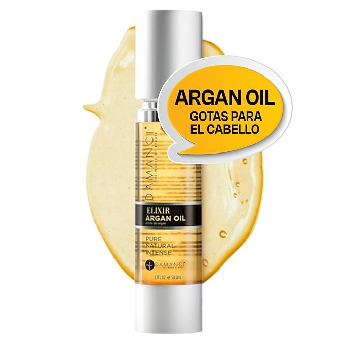 Elixir Argan Oil - Premium Quality Argon Oil for Hair - Gotas para el Cabello - Aceite Para el Cabello - Split End Repair Argon Oil for Hair Treatment (1.7 oz)