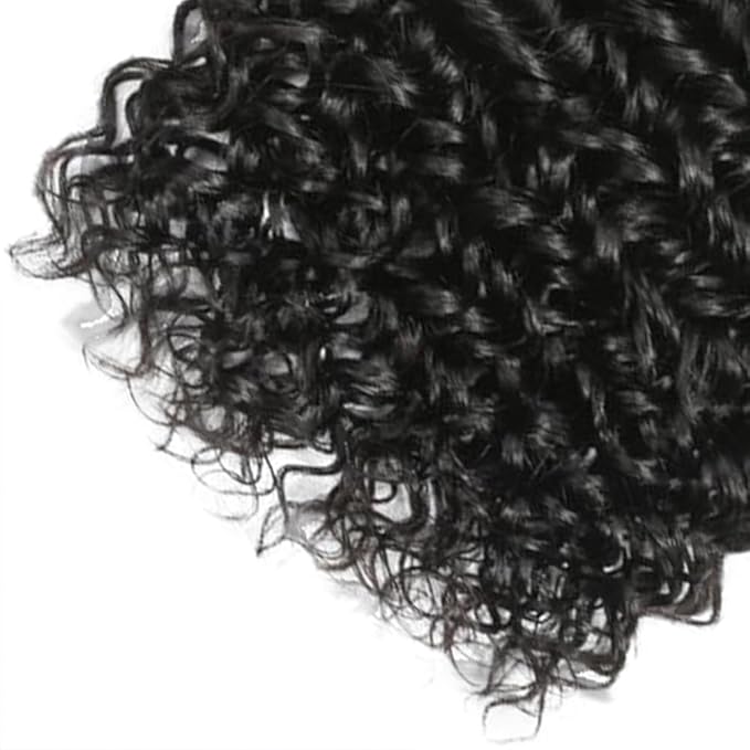 Water Wave Bundles Natural Black Human Hair Bundles 12 14 16 Inch Brazilian Grade 8A Virgin Remy Hair Extensions Double Weft Color 1B Hair Weave