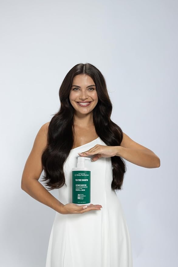 (dp) Tea Tree Shampoo & Conditioner – Hydrate & Soothe Dry Scalp and Hair – Clean + Salon-Grade Formula with Biotin & Keratin