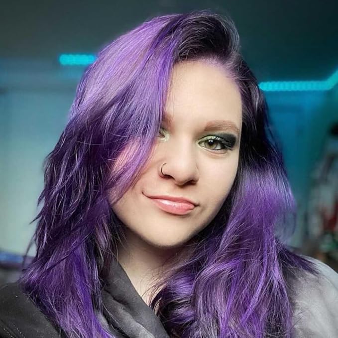 Overtone Color Depositing Semi-Permanent Hair Dye Conditioner - 8 oz For Natural & Color-Treated Hair, Moisturizing Shea Butter & Coconut Oil - Vegan & Cruelty-Free, Vivid Violet