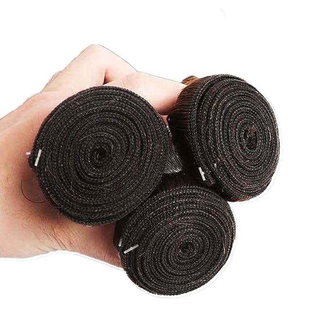 P430 Highlight Body Wave Bundles 10 12 14 Inch Human Hair Chocolate Brown and Brown Bundles Mix Two Tone Double Weft Weave Brazilian Human Hair Extensions Silky and Soft