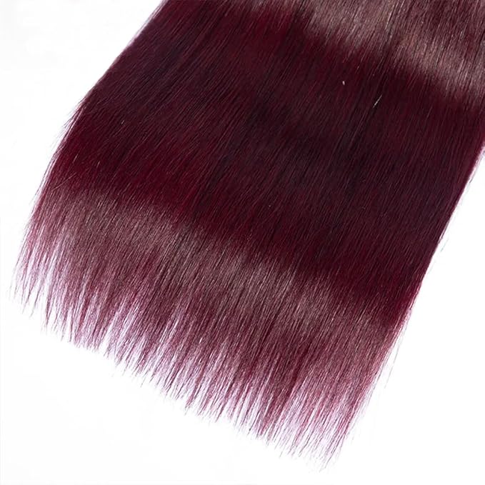 Burgundy Human Hair Burgundy Straight Bundles Brazilian Human Hair Weave Double Weft 1b99j Bundles Silky and Soft Brazilian Remy Hair Extensions 26 26 26 inch