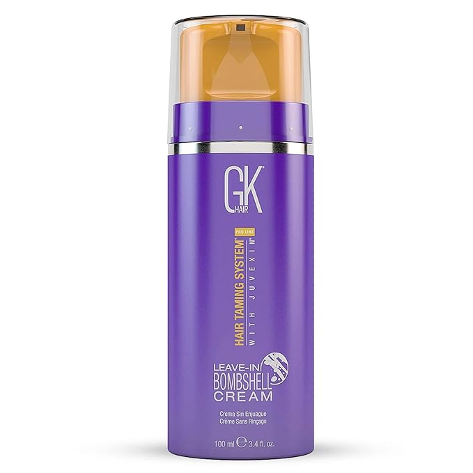 GK HAIR Global Keratin Purple Shampoo/Toner Silver Bombshell 280ml I Leave In Bombshell Cream (100ml/ 3.4 fl. oz)