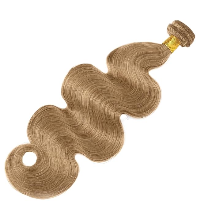 #22 Blonde Bundles Human Hair Body Wave Bundles 32 Inch Human Hair Weave 1 Bundle Unprocessed Brazilian Virgin Hair Ash Blonde Body Wave Human Hair Extensions 50 Grams/Bundle
