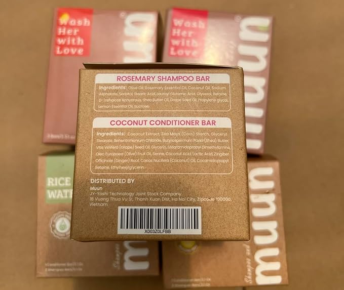 Muun Rosemary Shampoo Bars For Hair Growth & Regrowth; Anti Hair Loss; Volumeious, Thickening Hair; Scalp Enhancer; pH Balanced; Sulfate Free & Silicone Free - Pack 1