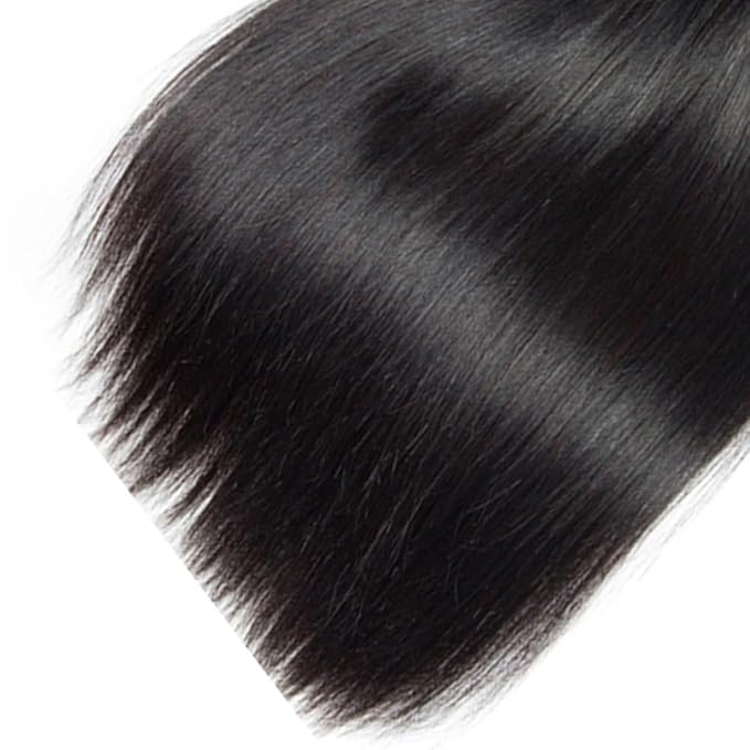 Human Hair Bundles Color #1B Straight Human Hair Bundles Brazilian Grade 8A Virgin Hair Extensions 22 24 26 Inch Natural Black Straight Hair Weave