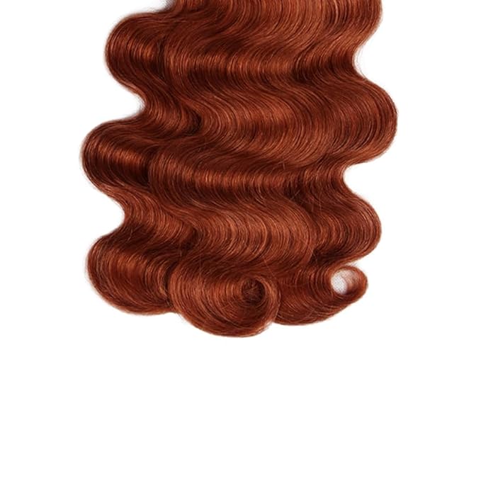 30 32 34 Inch Copper Red Human Hair Bundles Auburn Body Wave Bundles Huxowax Virgin Soft And Silky Remy Hair Extensions Color 33 Body Wave Bundle 300g