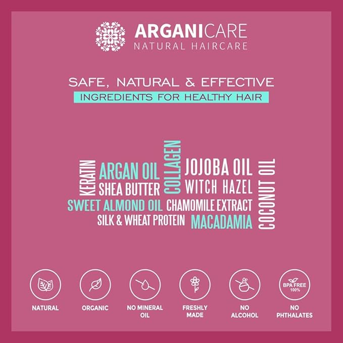 Arganicare Keratin Hair Thickening Conditioner for Men & Women - Deep Conditioning Treatment Enriched with Argan Oil, Jojoba Oil & Shea Moisture - Volumizing Conditioner for Damaged Hair | 13.5 fl oz