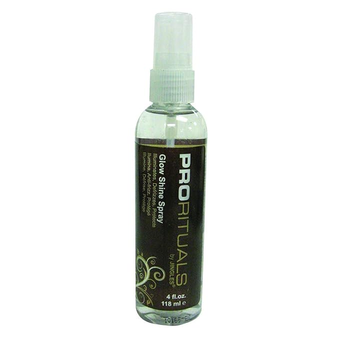 Prorituals Glow Shine Spray - Lightweight Hair Shine Spray with Heat Protection & Frizz Control, Adds Instant Shines, 4 fl oz