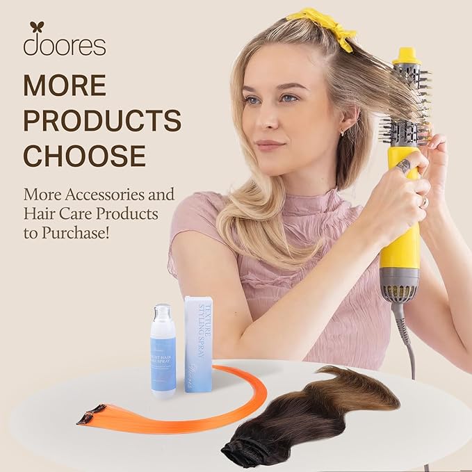 DOORES Human Hair Extensions Clip in, Chocolate Dip Color Melt 14 Inch 150g 9pcs, Real Human Hair Remy Hair Extensions Straight Thick Extensions