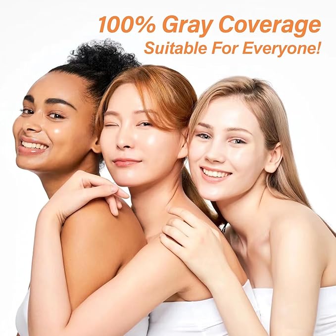 Chestnut Brown Hair Dye Shampoo 3 in 1 for Men & Women, Natural, for 100% Gray Coverage, Brown Hair Colors in 10-15 mins, 16.9 Fl Oz