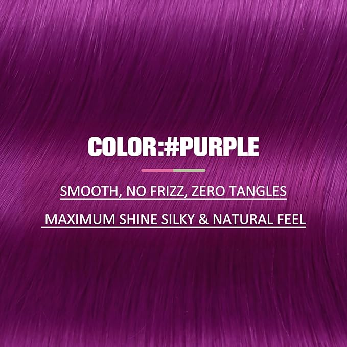 YoungSee Tape in Extensions Human Hair Purple Invisible Tape in Hair Extensions Human Hair Purple 10pcs 25g Seamless Human Hair Tape in Extensions Color 14In Tape ins Human Hair Extensions for Cosplay