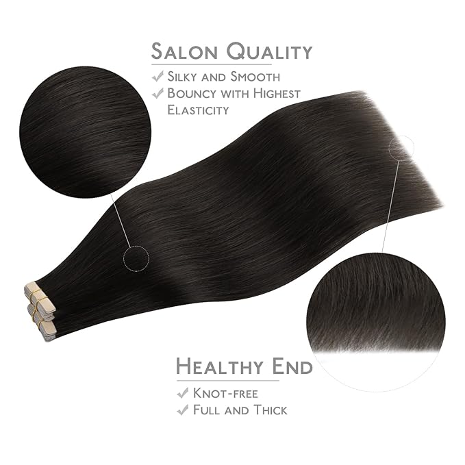 WENNALIFE 40pcs Tape in Hair Extensions Human Hair, 80g 12 inch Dark Brown Hair Extensions Real Human Hair Straight Tape in Extensions Invisible Human Hair Extensions Reusable Real Hair Extensions