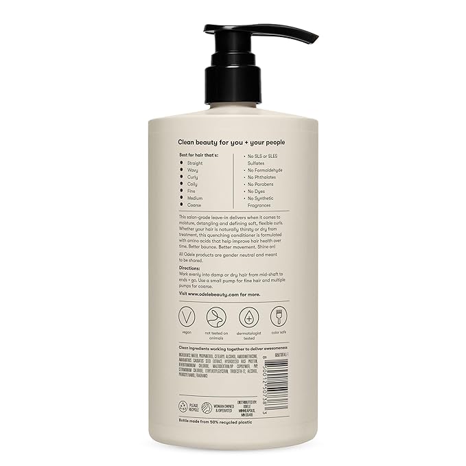 Leave-In Conditioner, for Deep Moisture, Detangling, Frizz Control, Weightless Shine, and All Hairy Types & Textures, 32 FL Oz