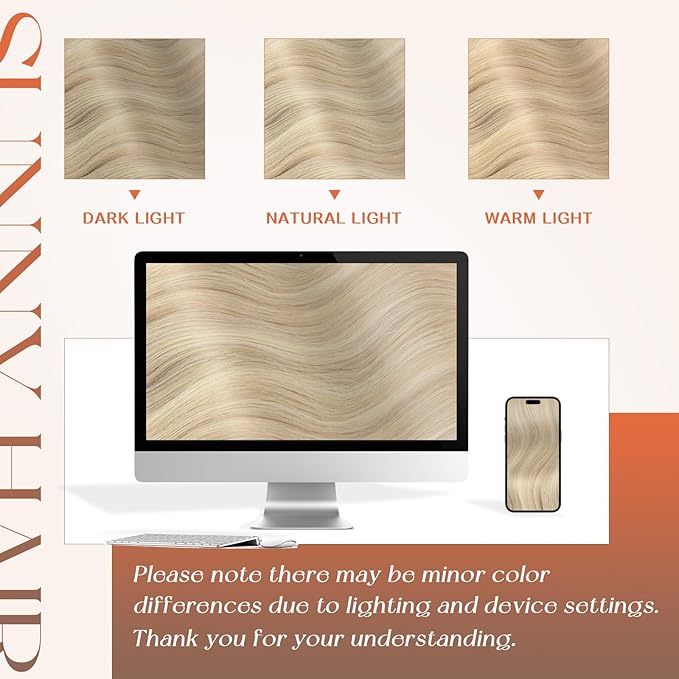 Sunny Hair Flat Tip Hair Extensions Human Hair Keratin Flat Tip Hair Extensions Real Human Hair Hot Fusions Highlight Ash Blonde and Bleach Blonde K Tip Hair Extensions Real Human Hair 50g 16inch