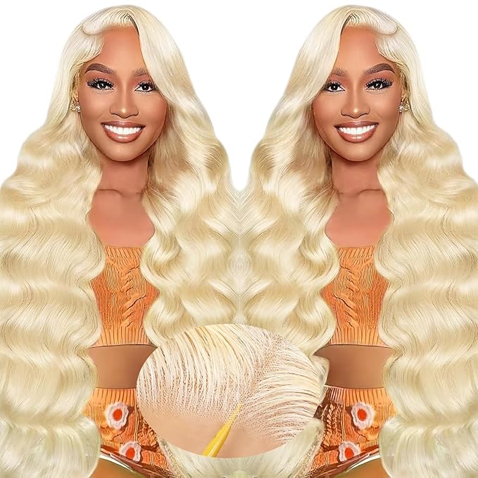 613 Lace Front Wig Human Hair 200% Density Blonde Glueless Wigs Human Hair Pre Plucked Pre Cut 7x5 Hd Closure Wear And Go Wig Blonde Wig Human Hair Body Wave For Women 26 Inch