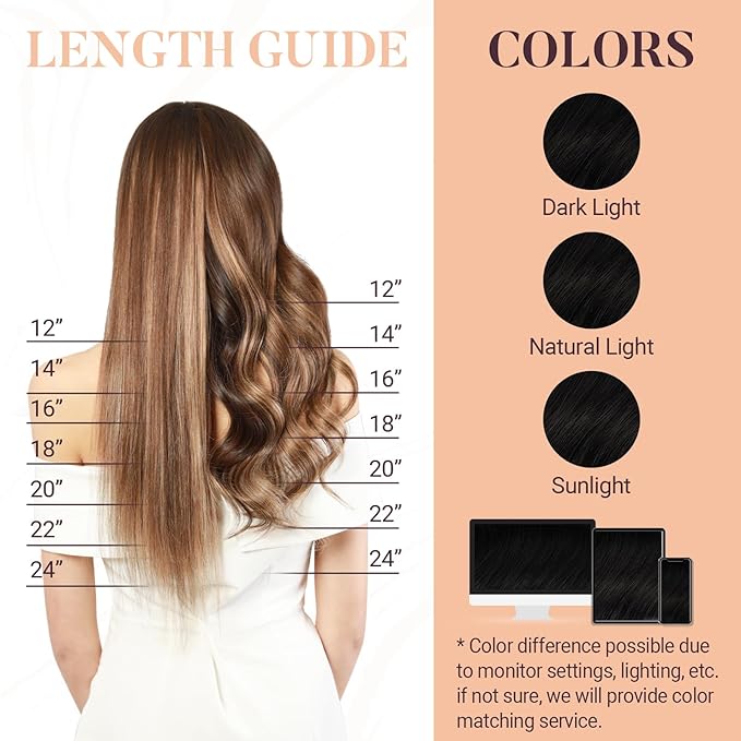 MAXITA Microlink Hair Extensions Human Hair Natural Black Micro Bead Hair Extensions Virgin Human Hair, 50g/50 Strands/Pack, 22 In