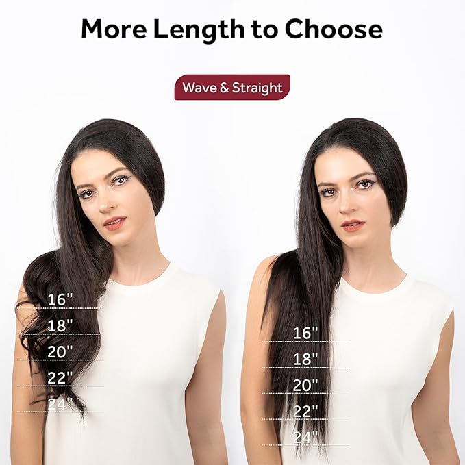 Clip in Hair Extensions Real Human Hair, Remy Human Hair Clip in Extensions for Long Hair, Dark Brown Straight Hair Extensions Add Volum add Length #2 24Inch 120G 7PCS