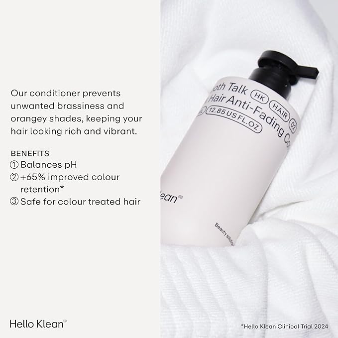 Smooth Talk Dark Hair Anti-Fading Conditioner - Hydrates & Repairs to Reverse Damage Caused by Hard Water - Stop Color Fading & Protect Against Brassiness - With UV Protection