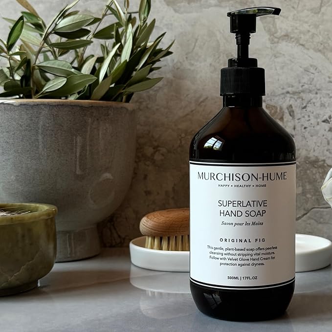 Murchison-Hume Original Fig Superlative Hand Soap, 2-Pack | Clean Luxury Hand Wash for Kitchen or Bathroom | Non-Toxic, Moisturizing & Counter-Worthy Pump Bottles | 2 x 17oz