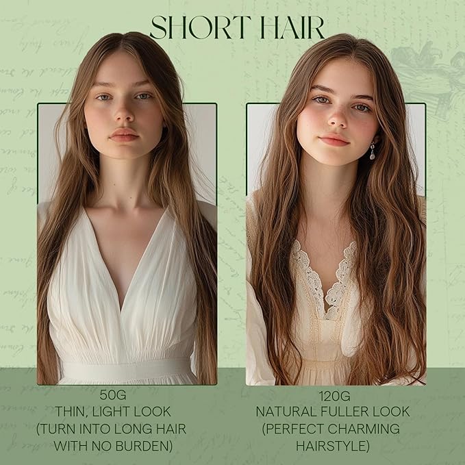 RUNATURE Clip in Hair Extensions Real Human Hair, Short Hair Extensions Clip Ins for Women, Soft Straight Remy Hair, 12 Inch 80g 7pcs, #10P16 Dark Blonde Highlights Caramel Blonde