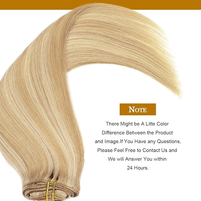 Loxxy 16inch Clip In Hair Extensions Brown Real Human Hair Clip Ins Extensions Light Dark Brown Double Weft Straight Real Hair Extensions Clip in Human Hair Thick Ends Full Head 120G 7PCS
