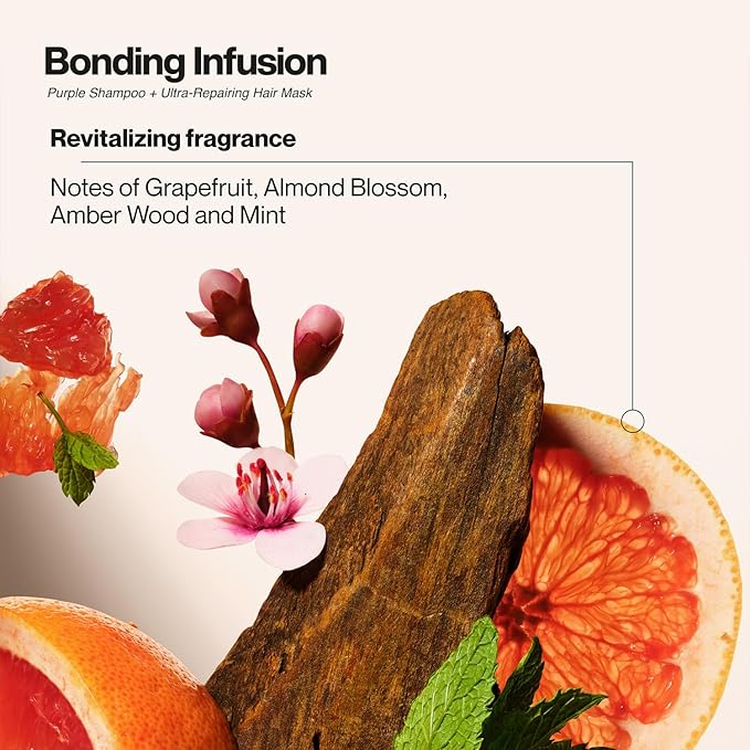 Suave Bonding Infusion Set, Toning Purple Shampoo, Sulfate-Free + Repairing Hair Mask, Leave-In Conditioner Treatment for Dry, Damaged Hair