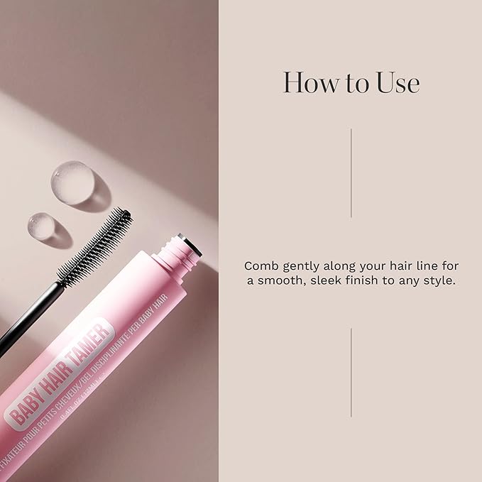 HAIR BURST Baby Hair Tamer Stick - Instant Smoothing & Finishing Baby Hair Flyaway Tamer, Non-Greasy Hair Frizz Control Brush with Nourishing Coconut & Argan Oils, Vegan & Cruelty-Free