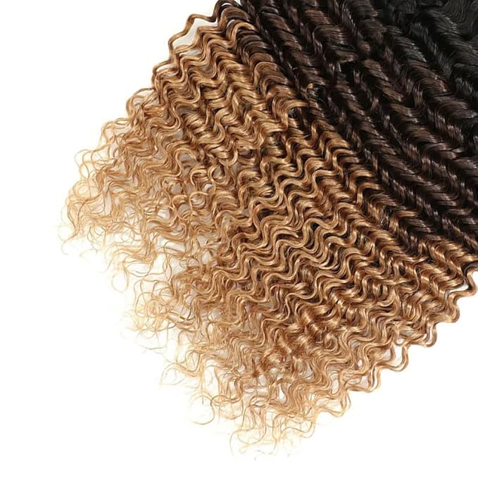 30 32 34 Inch Ombre Human Hair Bundles T1b427 Deep Wave Bundles Peruvian Virgin Soft And Silky Remy Hair Extensions 24 26 28 Inch Double Weft Hair Weave