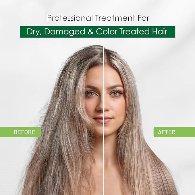 Herbishh Dark COffee 3 in 1 Hair Dye Shampoo (Pack of 2)16.9 FL Oz Each and Pro Keratin Argan Oil Hair Mask 5.07 Fl Oz Combo for Dry Damaged Hair 150 ML - Long Lasting Grey Hair Color for Men & Women