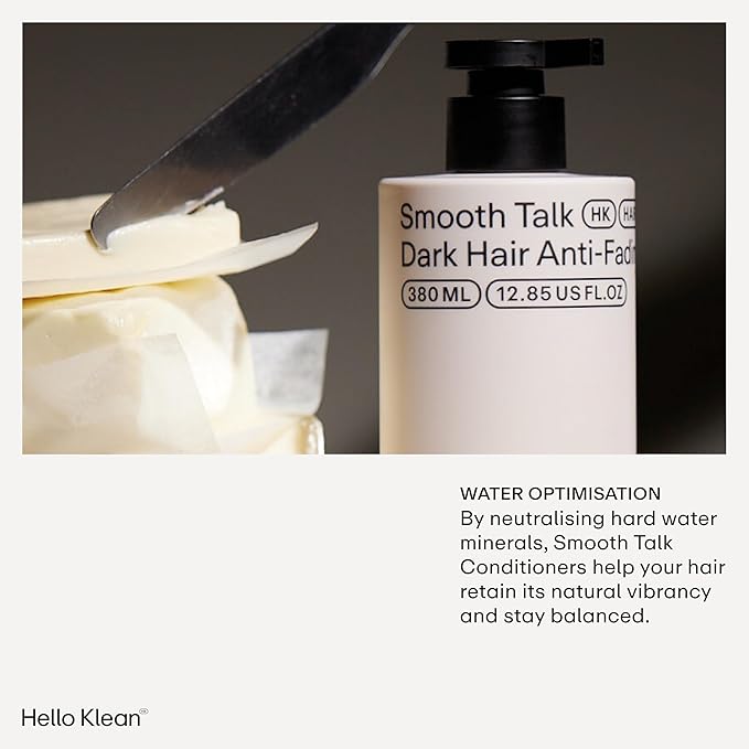 Smooth Talk Dark Hair Anti-Fading Conditioner - Hydrates & Repairs to Reverse Damage Caused by Hard Water - Stop Color Fading & Protect Against Brassiness - With UV Protection