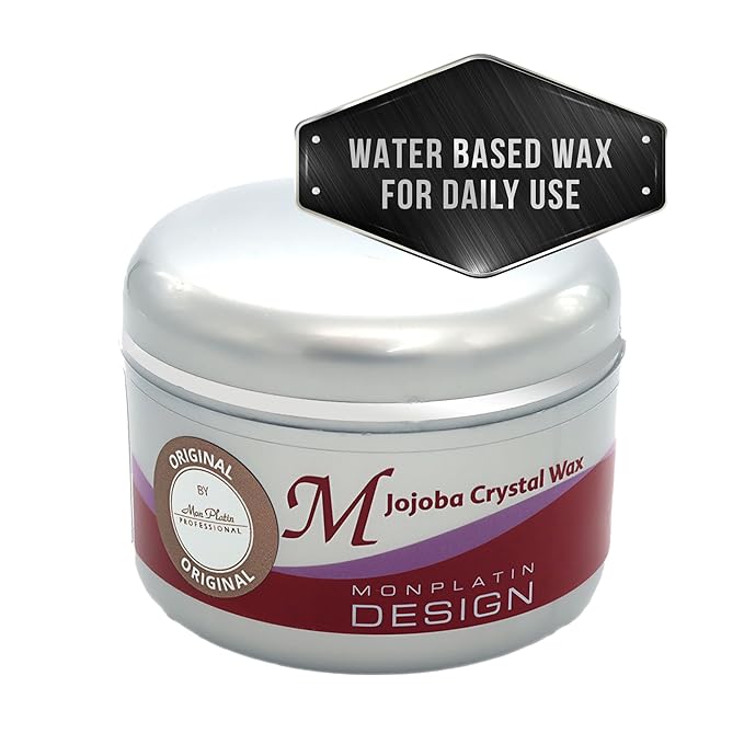 Mon Platin Professional Hair Styling Wax - Jojoba Crystal High Sheen, Strong Hold for Men & Women, Daily Use Hair Creme with Grapefruit Scent - 250 ml