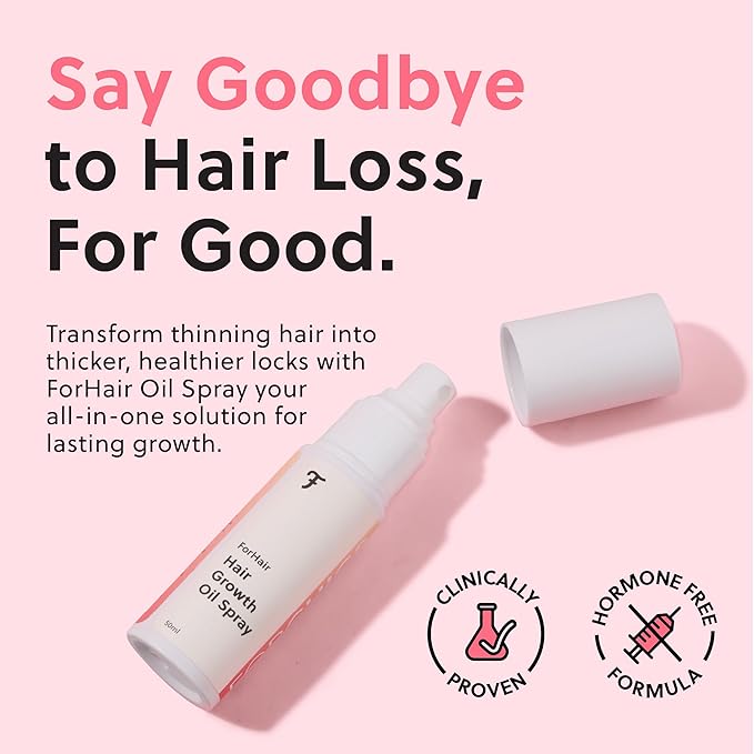 ForHair Advanced Hair Growth Serum for Scalp – Strengthens, Thickens & Accelerates Hair Growth- Non-Greasy, Hormone-Free, Fast-Absorbing Formula – Fights Hair Thinning & Hair Loss – 50ml