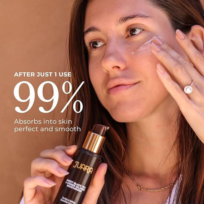JUARA: Sweet Black Tea & Ginger Oil-Free Moisturizer | Matte Finish Lotion Reduces Shine | Deluxe Moisturizing Facial Treatment | Plumping Hyaluronic Acid | Paraben & Sulfate Free | Vegetarian | 1.7oz