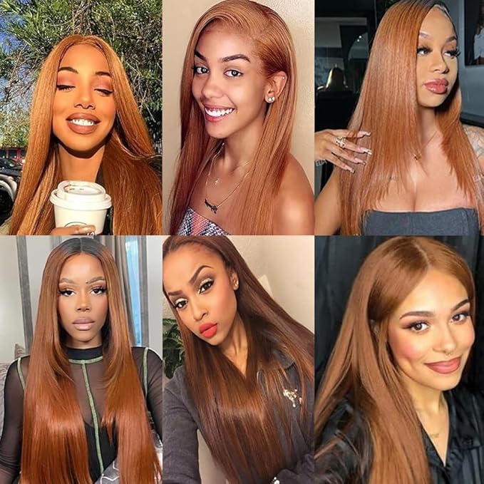 Color 30 Bundles Human Hair Light Brown Straight Human Hair Bundles 14 16 18 Inch Brown Bundles Human Hair Color Silky Soft Unprocessed Remy Hair Extensions #30 Straight Human Hair Bundles