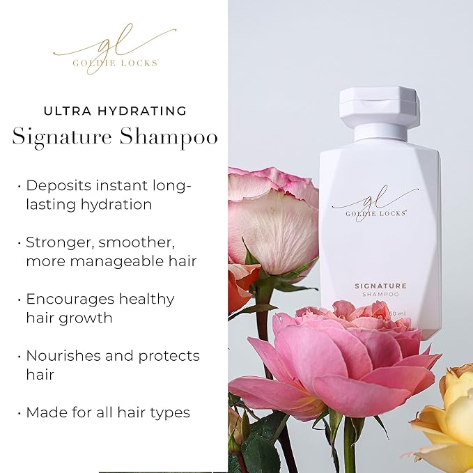 Goldie Locks Shampoo and Conditioner Set – Ultra Hydrating Hair Care Duo with Biotin, Marula Oil and Rose Water – Sulfate and Paraben-Free – 8.45 Oz Each (Packaging May Vary)