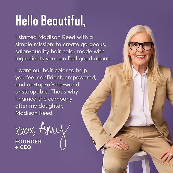 Madison Reed Root Perfection Permanent Root Touch Up, Light Brown 7N Alba, 10 Minutes for 100% Gray Root Coverage, Ammonia-Free Hair Dye, Two Applications