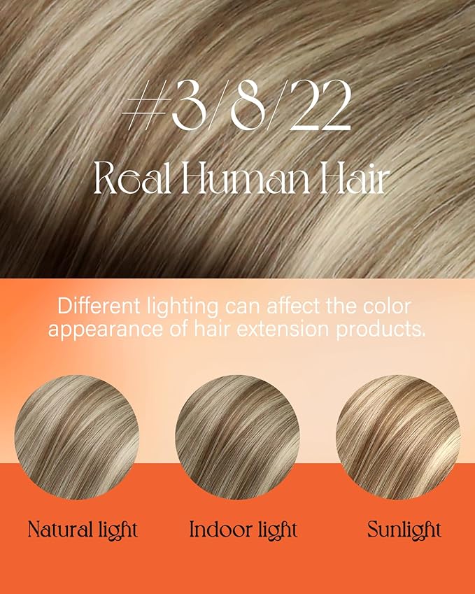 Sunny Hair Nano Ring Hair Extensions Human Hair 18inch Nano Tip Hair Extensions Real Human Hair Brown Ombre Light Brown Highlights Blonde Nano Loop Hair Extension 50g