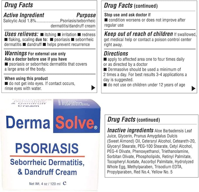 Extra Strength Psoriasis Cream (2 Pack) - Seborrheic Dermatitis & Dandruff Lotion - Advanced Moisturizing Relief Formulated to Treat Itchy Flakey Inflamed Skin and Prevent Future Flares - 4.0 oz ea.