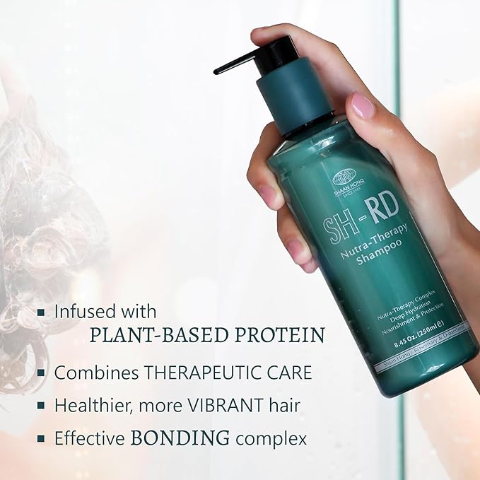 SH-RD Nutra-Therapy Shampoo for Dry Damaged Hair | Protein Shampoo Reduces Split Ends | Moisturizes Frizzy Hair | Suitable for Color-Treated, Bleached Hair - 16.9oz/500ml