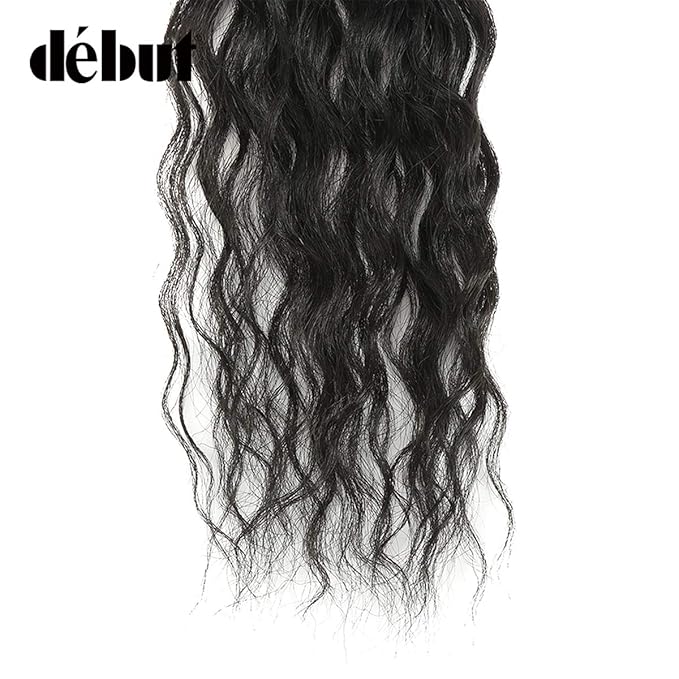DÉBUT synthetic hair bundles with simple closure weave bundles with frontal swiss lace 9pcs Water Wave 20 inch 240g high temperature fiber