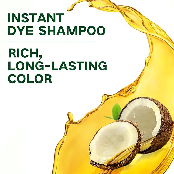 Light Brown Hair Dye Shampoo, Hair Color Shampoo for Women Men, Colors Hair in Minutes, Coconut Dye Shampoo, Brown Hair Dye, Champu Para Pintar el Cabello, Easy to Apply