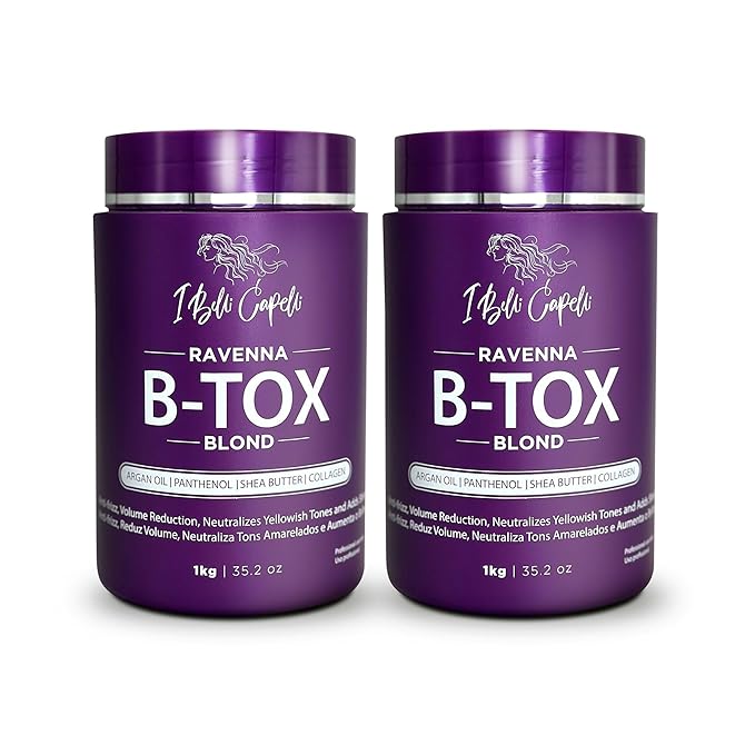 Ravenna Hair B-tox Treatment for Blond Hair, Formaldehyde-Free- Cirugia Capilar Para el Cabello- Anti-Frizz, Smoothing- 35.2 oz(1kg), 2 units