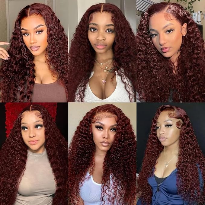 20 22 24 Inch Color 33 Bundles Huaman Hair Copper Red Water Wave Bundles Huxowax Virgin Soft And Silky Remy Hair Extensions Auburn Wet And Wavy Bundle 300g